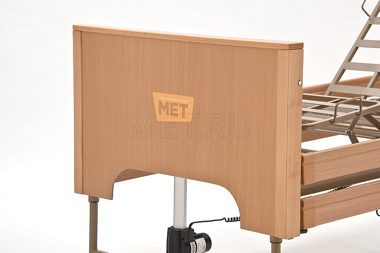 MET TERNA COLOR Кровать медицинская функциональная в текстильном чехле, цвет бордовый от производителя