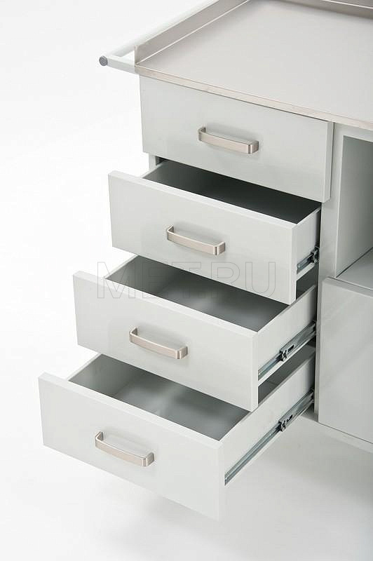 МЕТ AR–45 Столик мобильный для анестезиолога  , столешница-нерж МЕТ