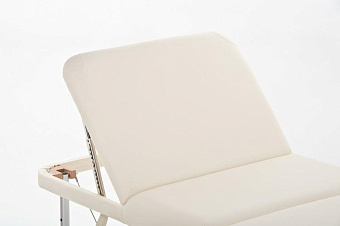 Легкий трёхсекционный алюминиевый массажный стол, кремовый