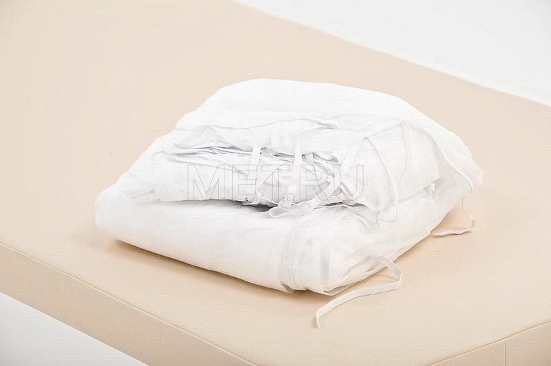 Простыня на резинке,10 шт/уп Натяжные простыни (10 шт) для массажного стола с фиксаторами МЕТ