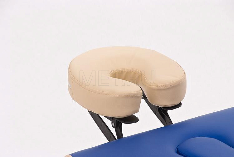 Med-Mos JF-AY 01 Складной массажный стол двухсекционный деревянный, сине-бежевый