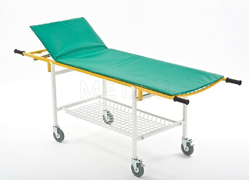 МЕТ ТПБ-01-01 Тележка для перевозки больных со съёмной панелью с подголовником (ложе-сетка) от производителя