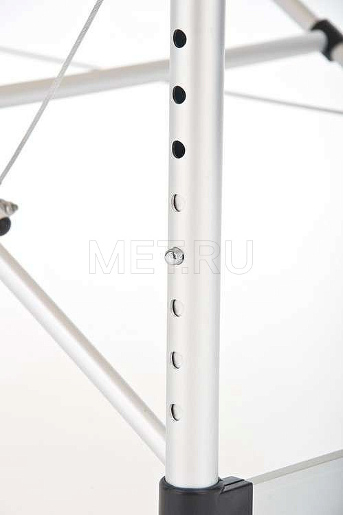 JFAL01А Стол массажный переносной 2-х секционный крем с синей волной MET