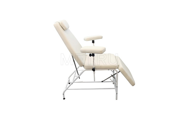 ДР04(Т) Кресло донорское каркас белый, к/з Dollaro Crearn (кремовый) МЕТ