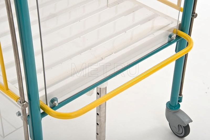 КМФД-7310 Бирюза прозр. Кровать 2-х секционная детская с регулировкой высоты и наклона ложа МЕТ