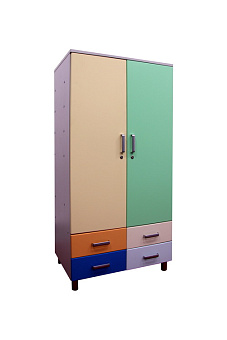 ША.02.01 (850-550-1700) Аптечный шкаф для медикаментов с металлическим трейзером и четырьмя выдвижными ящиками, серия "Бест"