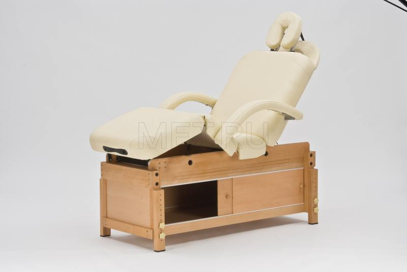 Wendermann Wood 2A Массажный стол стационарный с рамой из бука, кремовый