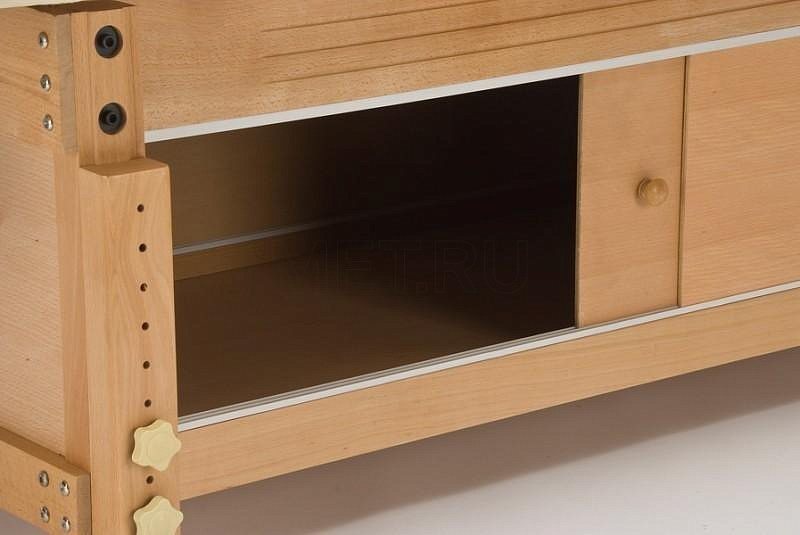 Wendermann Wood 2A Массажный стол стационарный с рамой из бука, кремовый MET