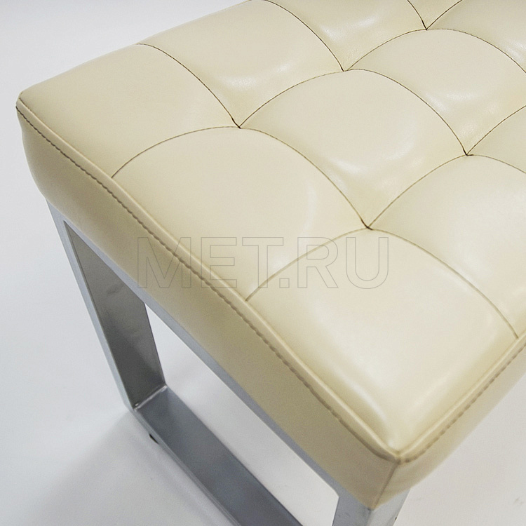 Сканди Банкетка 1000 мм (серебристый металлик / обивка бежевая) MET