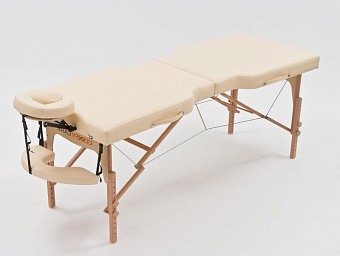 Складной массажный стол с рамой из бука, бежевый - серия Professional