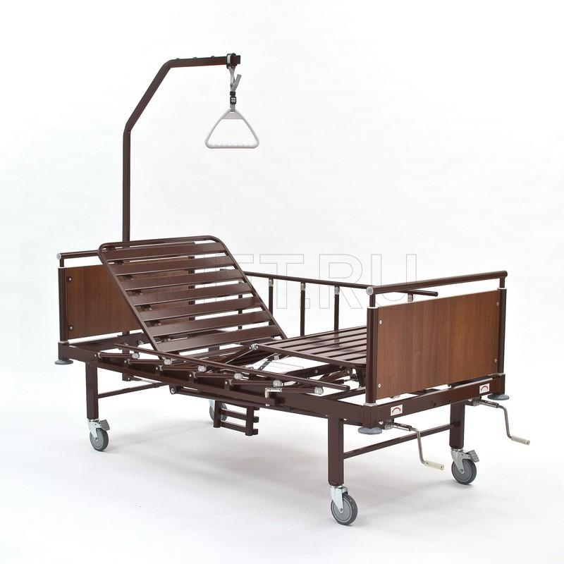 КМФ 943 WOOD WC Кровать медицинская функциональная с туалетом и столиком (пр-во Россия) МЕТ