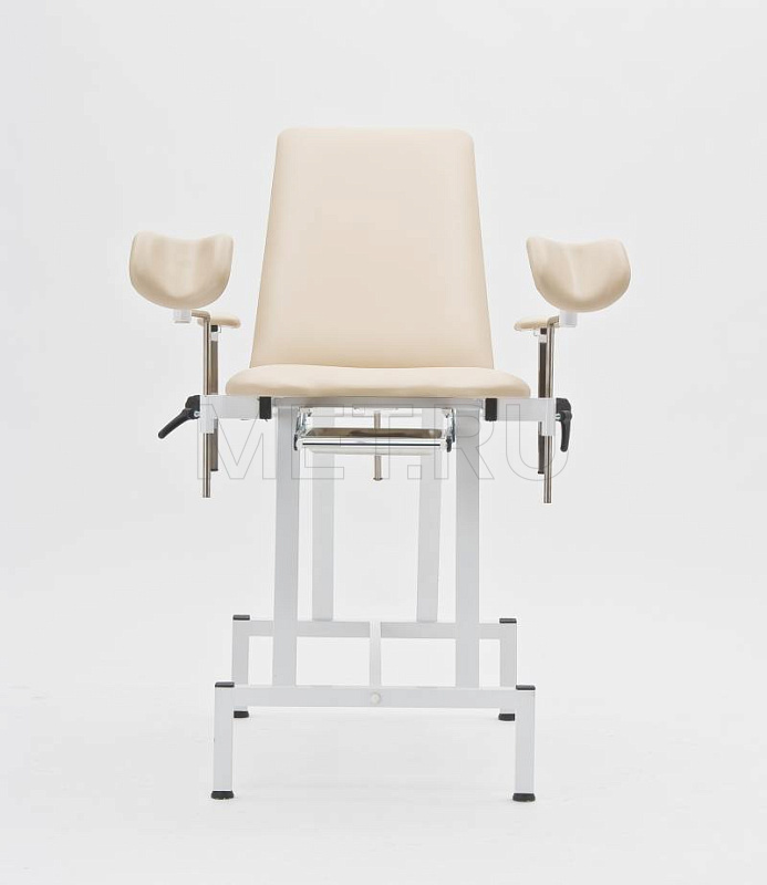 КСГ-01 Кресло гинекологическое с улучшенным шитьем и мягкими опорами, направляющие нерж.сталь MET