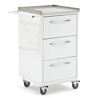 Столик металлический передвижной  с 3-я выдвижными ящиками