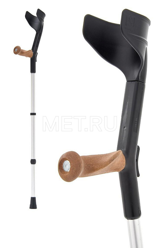 REBOTEC Комфорт Софт-Натур (левый) Костыль-канадка с рукояткой из пробкового дерева под левую руку, Германия от производителя