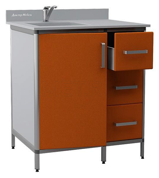 ДМ-2-011-07 Стол-тумба лабораторный с мойкой