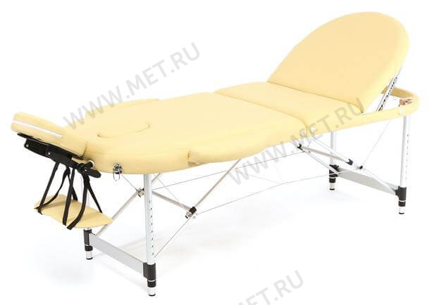 JFAL03 М/К Складной трёхсекционный массажный стол на алюминиевом каркасе, бежевый от производителя