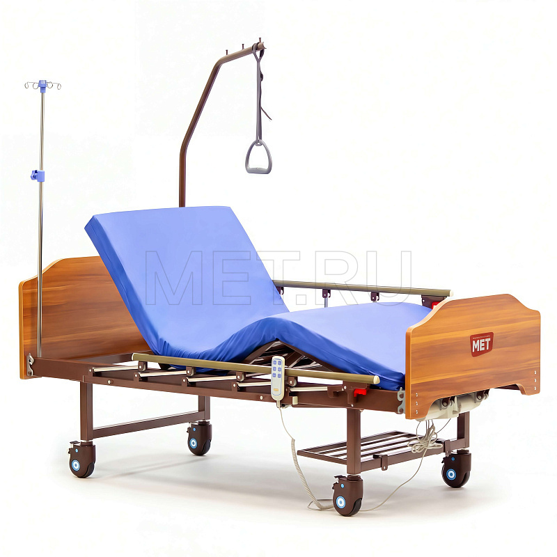 MET DELTA-7 WOOD Кровать медицинская электрическая функциональная с растоматом