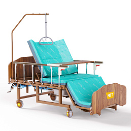 Медицинская кровать для ухода за лежачими больными с  переворотом, туалетом и матрасом
