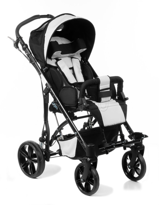 Vitea Care Meyra JUNIOR PLUS Детская коляска-книжка для больных ДЦП с регулировкой наклона спинки и сиденья, и пневматическим шасси MET
