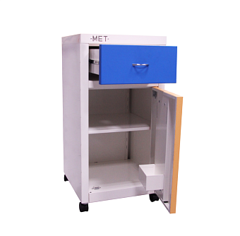 Цветная металлическая тумба "ящик-дверь" с фасадами. выбираемыми по RAL-таблице