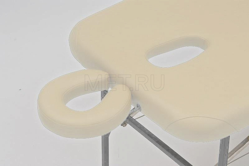 JFST01 Облегченный складной двухсекционный массажный стол со стальным каркасом, кремовый MET