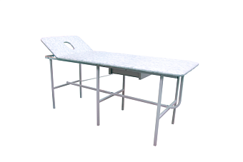 Кушетка массажная с лицевым вырезом в подголовнике и выдвижным ящиком