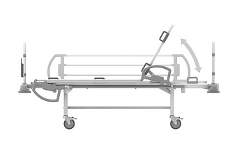 Двухсекционная кровать с винтовой регулировкой головной секции