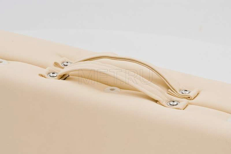 JFST01 Облегченный складной двухсекционный массажный стол со стальным каркасом, кремовый МЕТ