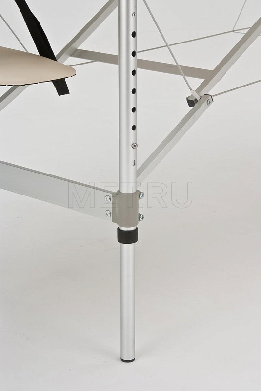 Med-Mos JFAL01А Стол массажный переносной трехсекционный алюминиевый, сине-кремовый