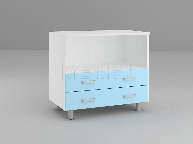 ТМ11-01 МДФ Тумба под аппаратуру с нишей под столешницей и двумя выдвижными ящиками