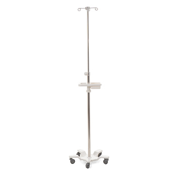 Инфузионная стойка-штатив/"ходунок" с ручкой и полкой-лотком