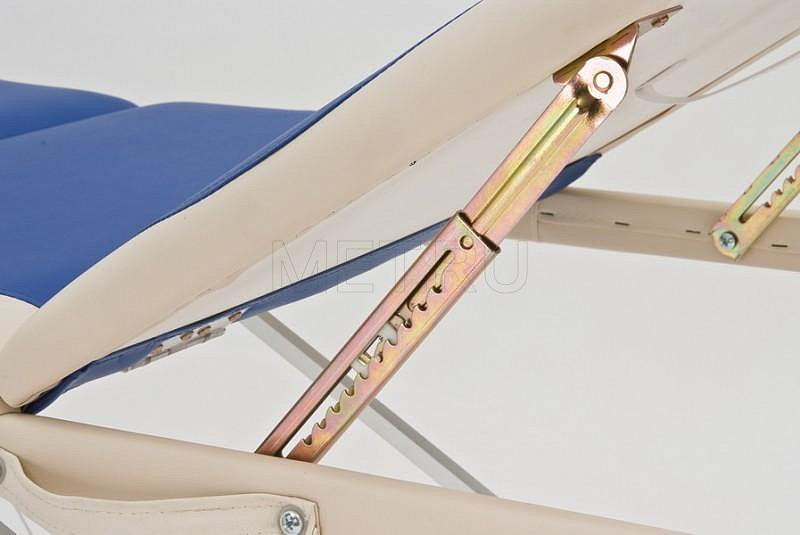 Med-Mos JFAL01А Стол массажный переносной трехсекционный алюминиевый, сине-кремовый от производителя