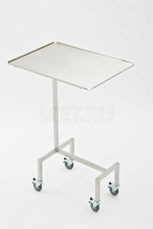 МЕТ-B24 (гусь) Столик манипуляционный из нерж.стали, 50х70см от производителя