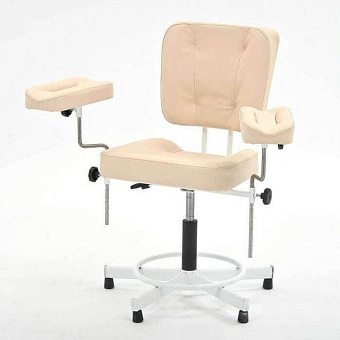 Кресло донорское с двумя подлокотниками, газлифт, бежевое