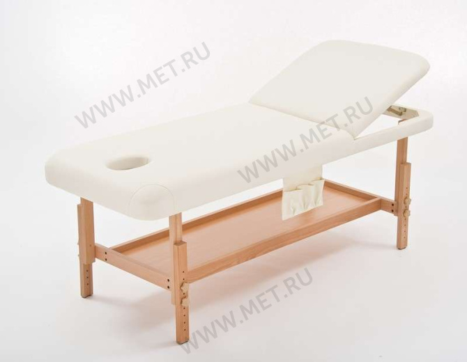 FIX-1A NEW Массажный стационарный стол с рамой из бука и вырезом для лица, кремовый от производителя