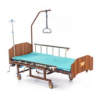 Медицинская кровать для ухода за лежачими больными с  переворотом, туалетом и матрасом