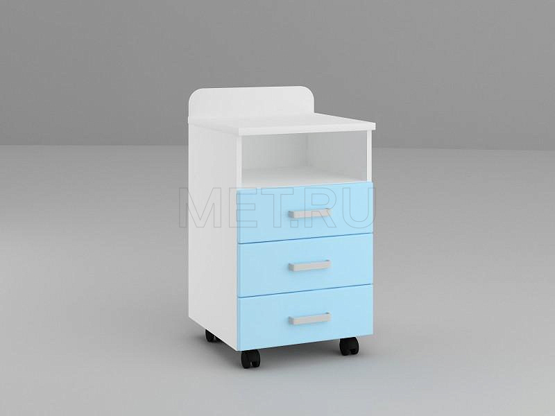 ТМ08-00 МДФ Тумба с задней отбортовкой, нишей и тремя выдвижными яшиками