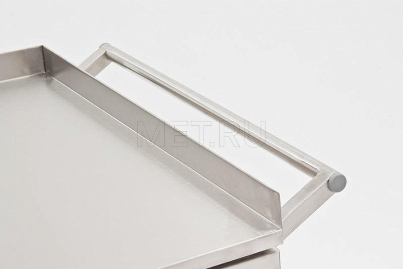 МЕТ AR-19 Стол анестезиолога нерж.сталь, на колесах ящик-дверь, с ручкой