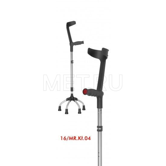 MIKIRAD 16/MR.KL.04 Четырехопорный костыль с цельной опорой под локоть MET