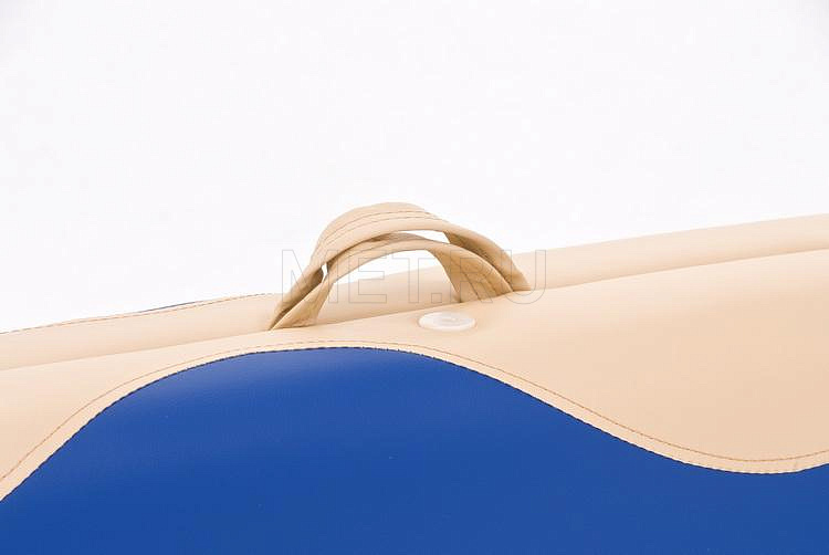 JF AL01А Стол массажный переносной двухсекционный алюминиевый, синий с бежевой волной от производителя