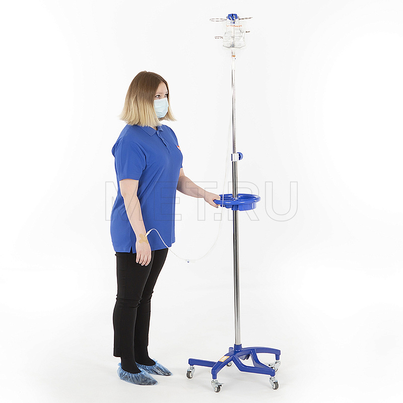 МЕТ GF12 Инфузионная стойка-штатив/"ходунок" с ручкой и съемным лотком