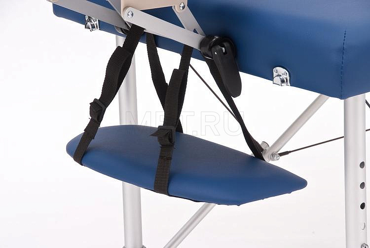 JFAL02 Складной двухсекционный массажный стол на алюминиевом каркасе, синий МЕТ