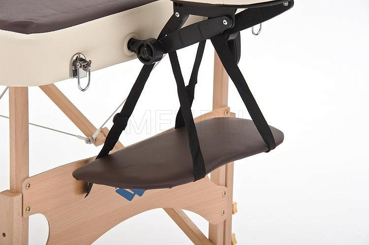 Wendermann Wood 02 Стол массажный переносной трёхсекционный, деревянный, коричнево-кремовый