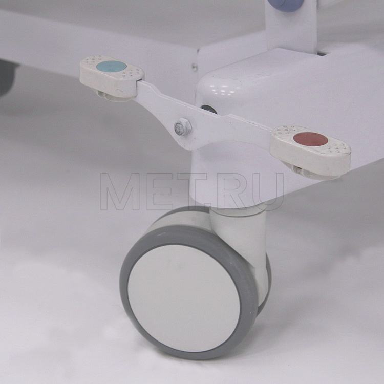  Тележка для перевозки больных с винтовой регулировкой высоты , колеса 125мм, матрас 30мм