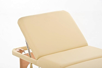 Массажный стол переносной трёхсекционный на деревянном каркасе, бежевый