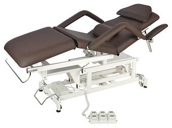 DB-9 (КО-071) кровать массажная с электроприводом, цвет  КОРИЧНЕВЫЙ