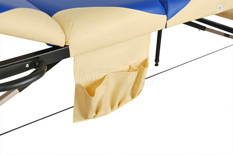 JFST02 (БЕЖ/СИН) Стальной массажный стол с поднимающейся лимфодренажной секцией