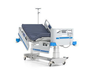 Реанимационная кровать с латеральными наклонами ложа,  на  колоннах LINAK