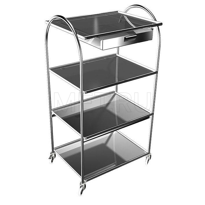 СИ.(4НС-1)мп Инструментальный столик четырехполочный с одним выдвижным ящиком