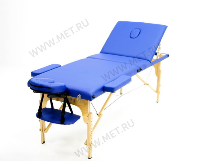 MET MET Comfort ECONOM 03 Массажный стол, деревянный, 3-х секционный, синий от производителя